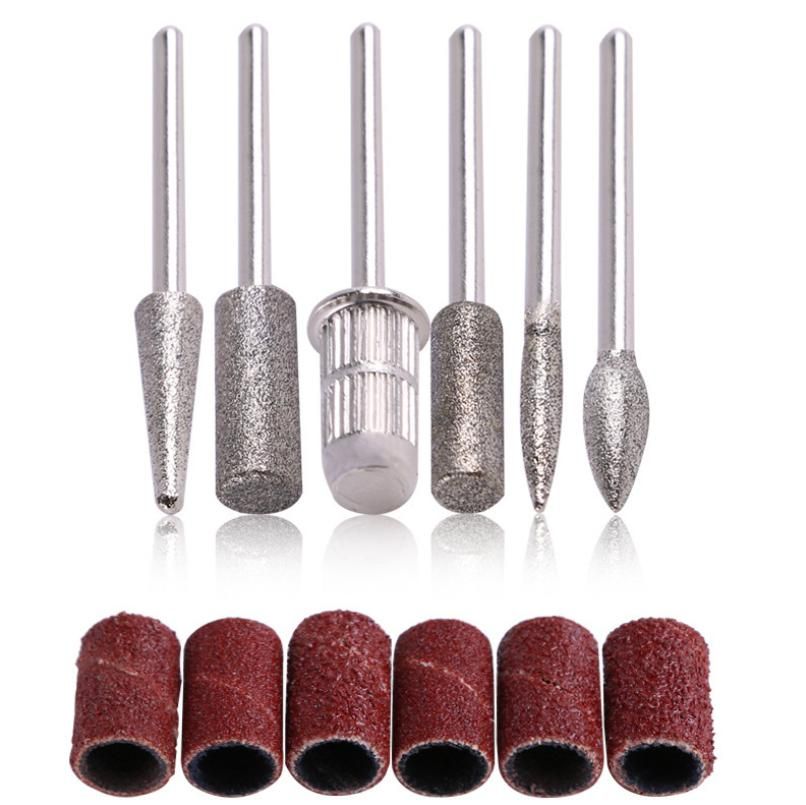 6pc drill bits for electric file sanding bands, silver - Image 4
