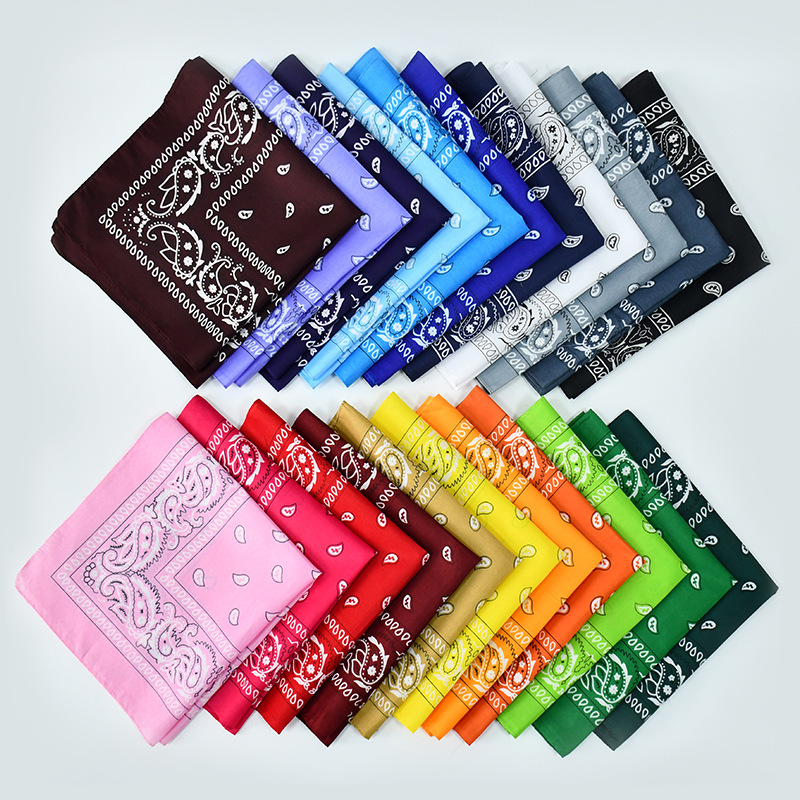 10 pcs Bandana Paisley Pattern Scarves, 54x54cm - Image 2