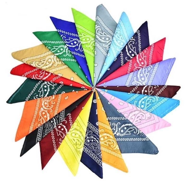 10 pcs Paisley Bandana Scarves, 54x54cm, Warm Colors - Image 1