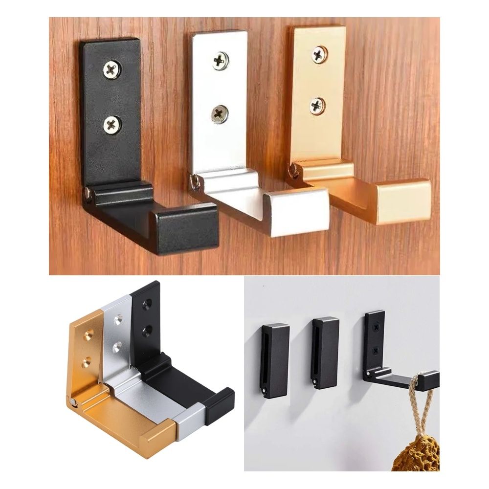 2pcs foldable wall hooks for clothes, mounted, with Guld compatibility - Image 1