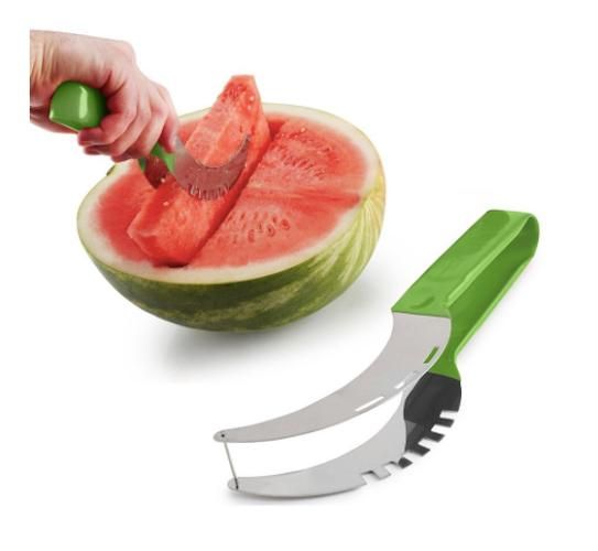 Stainless steel melon cutter watermelon slicer, silver - Image 1