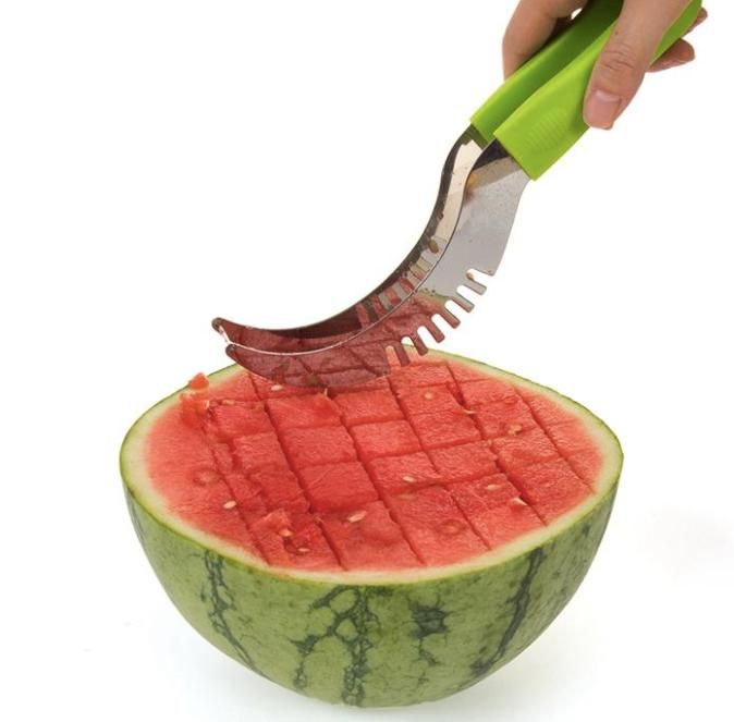 Stainless steel melon cutter watermelon slicer, silver - Image 2