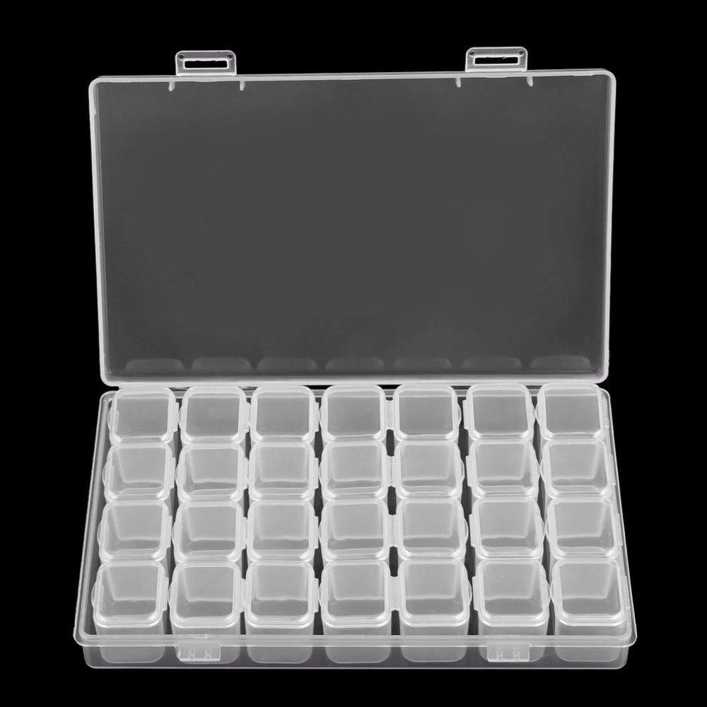 28-Slots Clear Diamond Painting Storage Box, Compatible with DIY Craft Organizers - Image 6