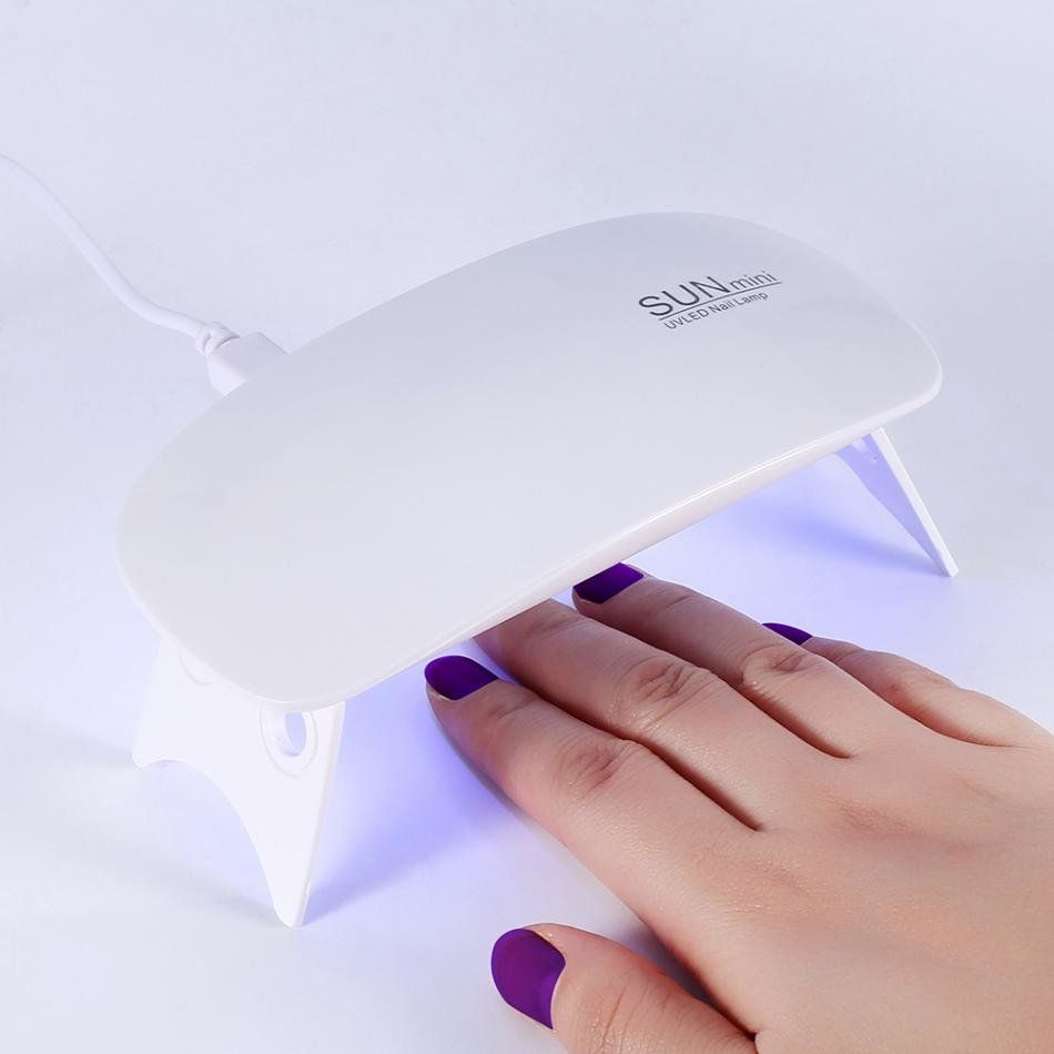Mini UV LED Nail Lamp 12W for Gel Polish Hybrid Gel, Pink - Image 2