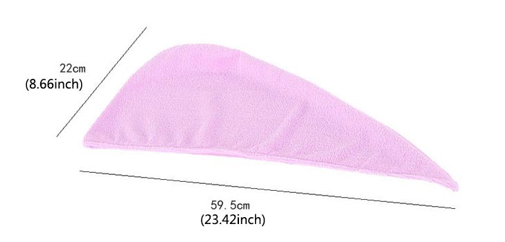 Microfiber Hair Turban Towel, Purple - Image 2
