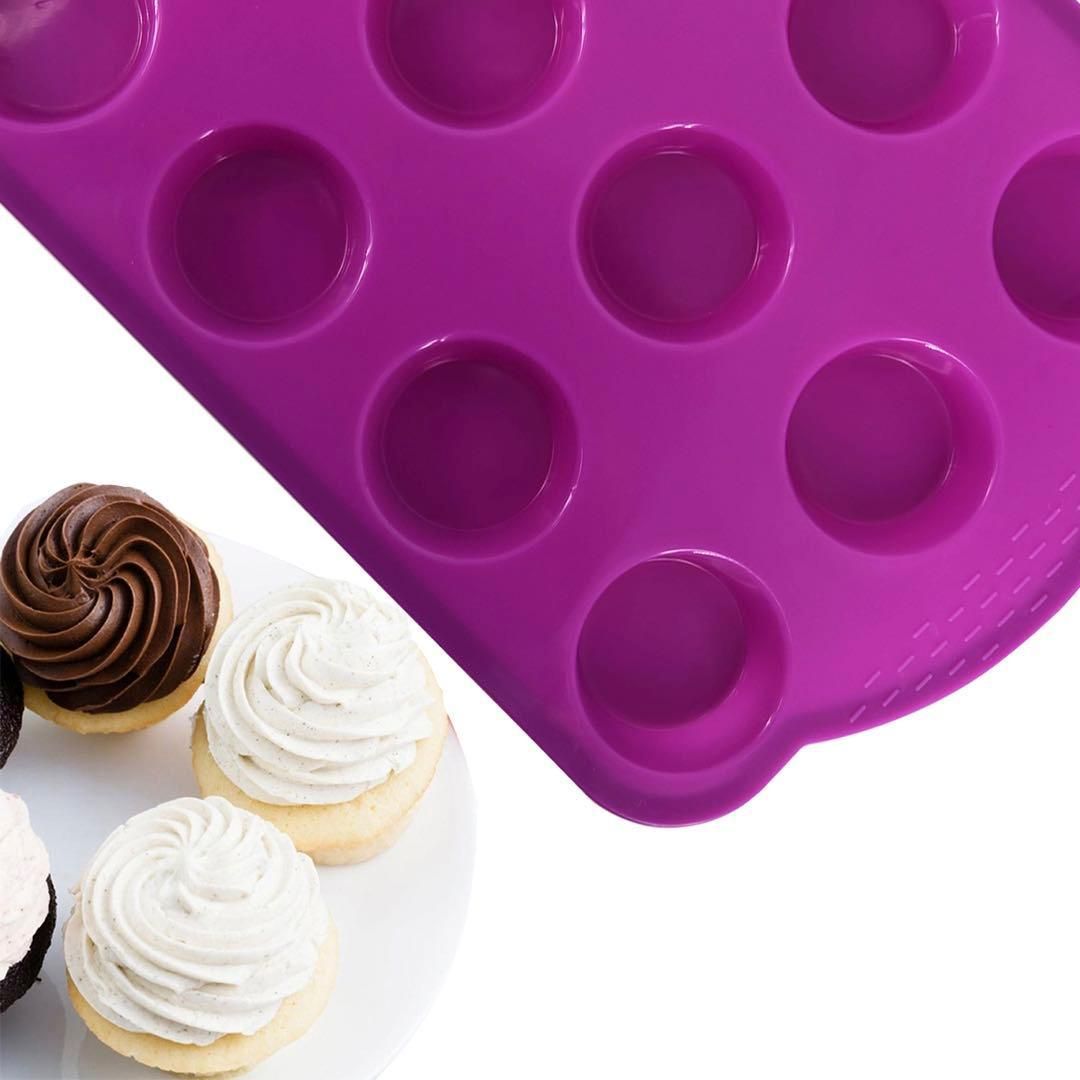 Mini Muffin Tray, Purple, Baking Tin for Muffins - Image 2
