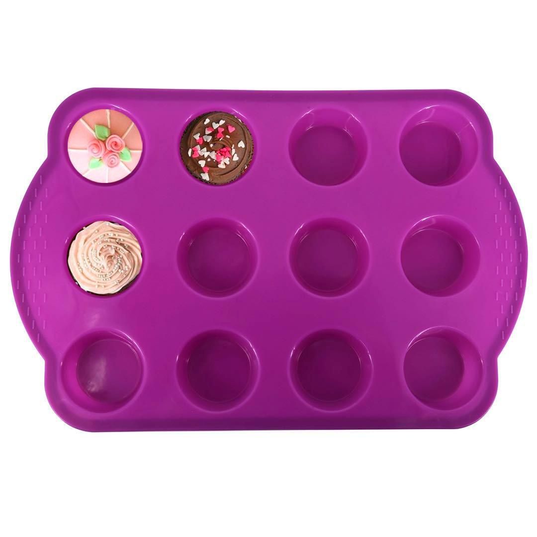 Mini Muffin Tray, Purple, Baking Tin for Muffins - Image 3