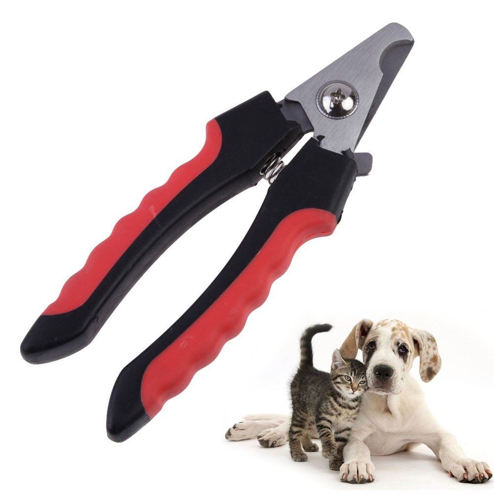 Dog Nail Clippers for Dogs & Cats, Black, Animal Nail Scissors - Image 1