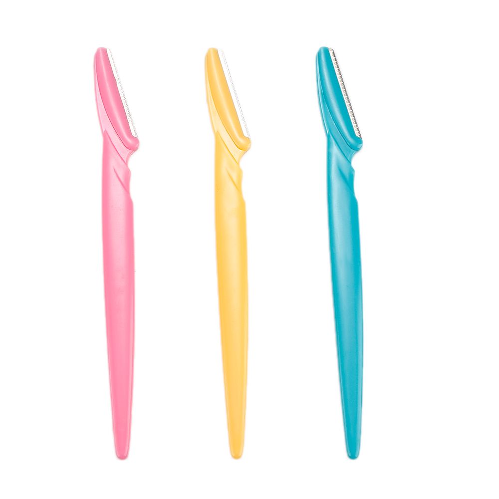 3-Pack Eyebrow and Beard Knife Set, Multicolor - Image 2