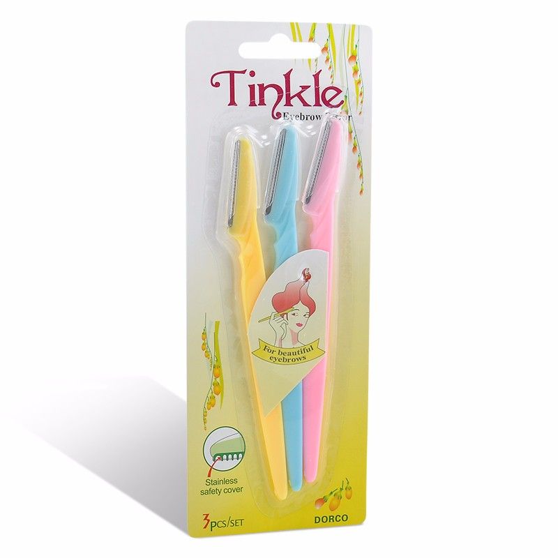 3-Pack Eyebrow and Beard Knife Set, Multicolor - Image 4
