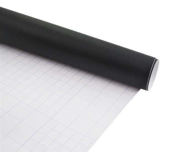 Reusable Self-Adhesive Chalk Poster with Crayons, Black - Image 5