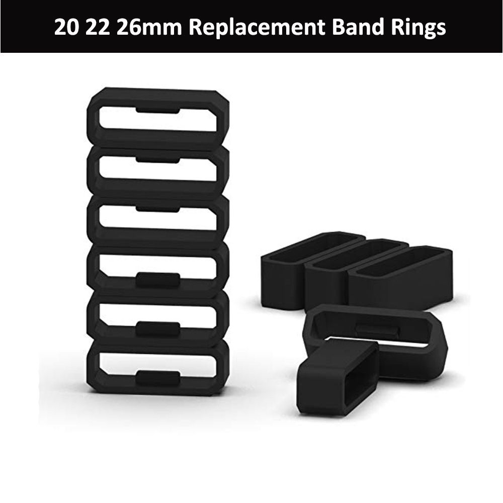 10-Pack Black Loops for 22 mm Watch Straps, 22mm - Image 3