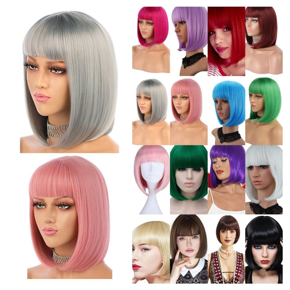 Synthetic Wig Dark Red for Party Pride Parades and Cosplay - Image 1