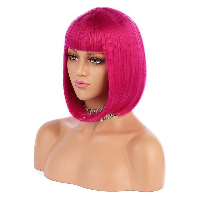 Synthetic Wig Dark Red for Party Pride Parades and Cosplay - Image 6