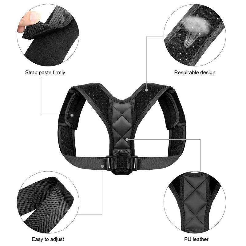 Posture correction vest in Black - Image 4