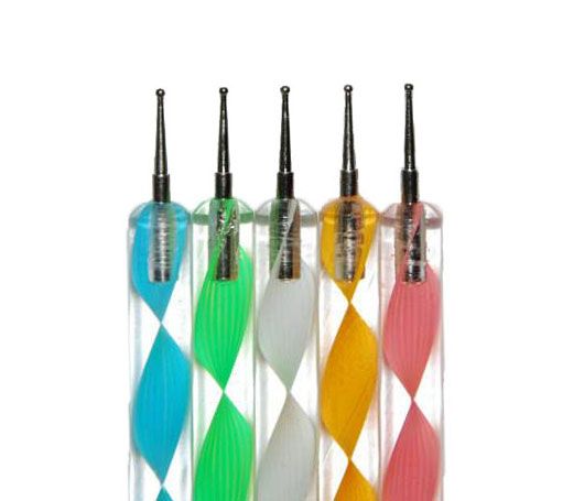 5pcs nail art dotting tool pens, MultiColor - Image 1