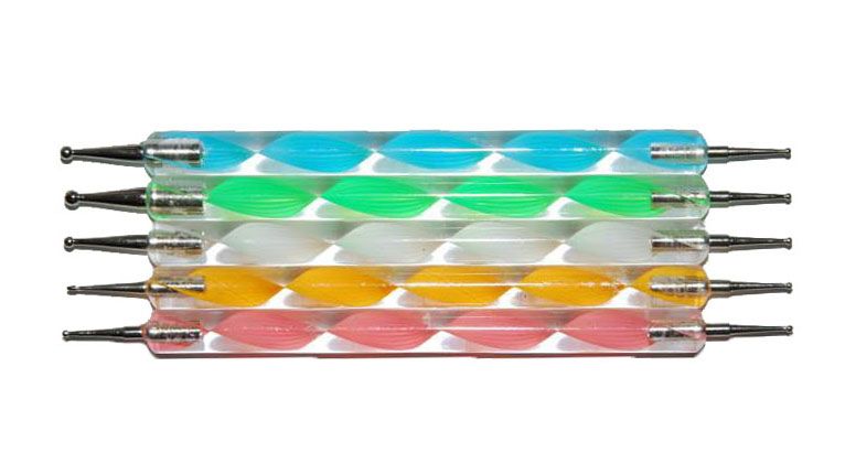5pcs nail art dotting tool pens, MultiColor - Image 2
