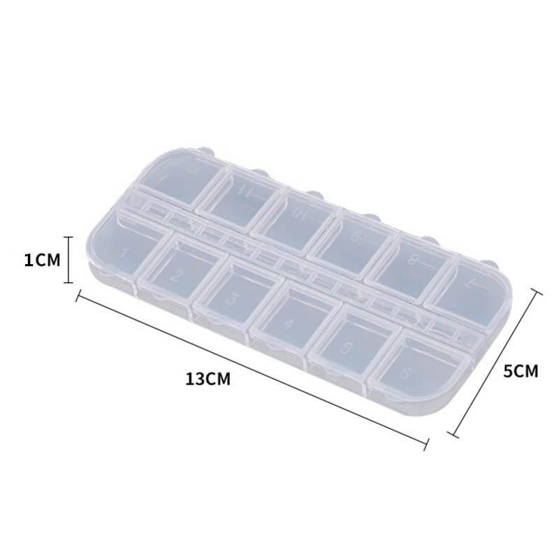 12-compartment transparent storage box, 13 x 5 cm - Image 2