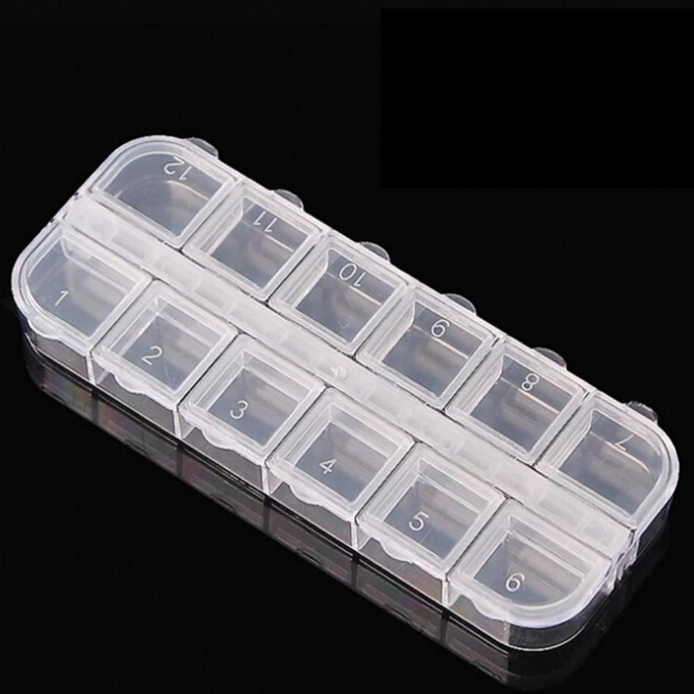 12-compartment transparent storage box, 13 x 5 cm - Image 4