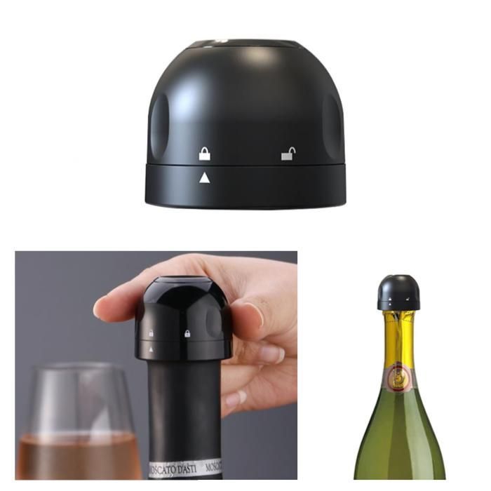 2 Champagne Cork Stoppers, Vacuum Sealer for Wine Bottles - Image 1
