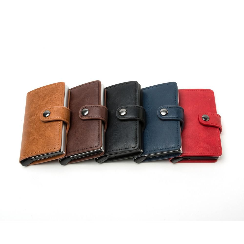 RFID NFC Card Holder Wallet, 5 Cards, Black - Image 2