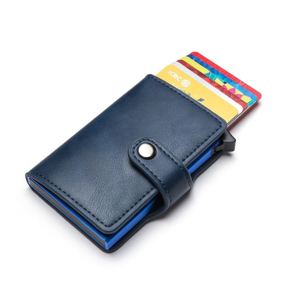 5 Cards Wallet Card Holder with RFID & NFC Protection, Dark blue - Image 6