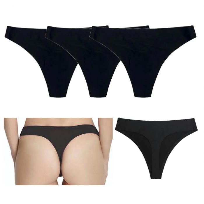 3-pack Seamless Invisible Thong, XS - Image 1