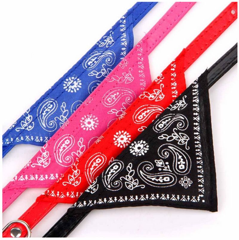 Dog Collar Bandana Scrunchie Scarf, Pink - Image 1