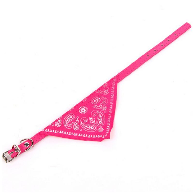 Dog Collar Bandana Scrunchie Scarf, Pink - Image 5