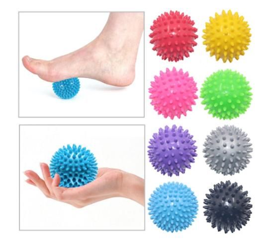 2pcs Spiky Ball Round Muscle Massage Roller, Random Color - Image 1