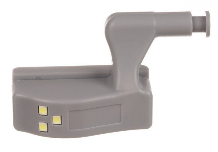 3-pack Universal LED Hinge Sensor Light for Cabinet Wardrobe Kitchen Night Light, Grey - Image 2