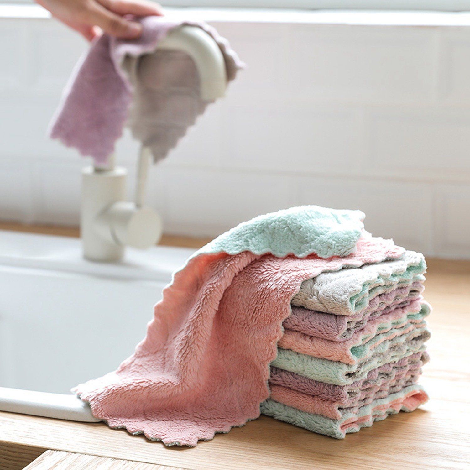 2pcs Microfiber Cloth, Super Absorbent Dishcloth - Image 8