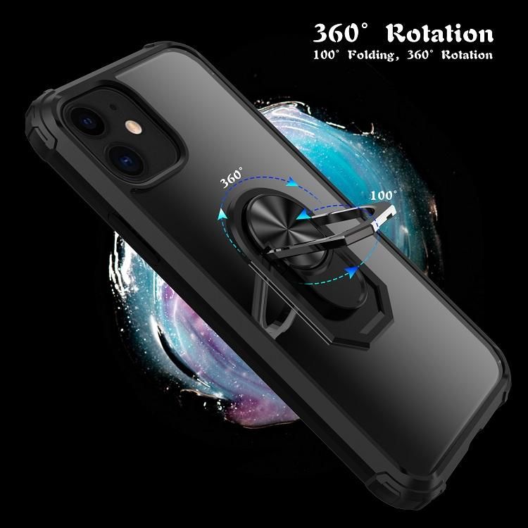 iPhone 12 Silicone Shockproof Cover, Black Transparent, Compatible with iPhone 12 Pro - Image 3