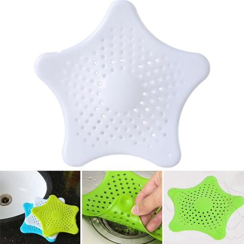Silicone sink drain filter for bathtub and shower, white - Image 1