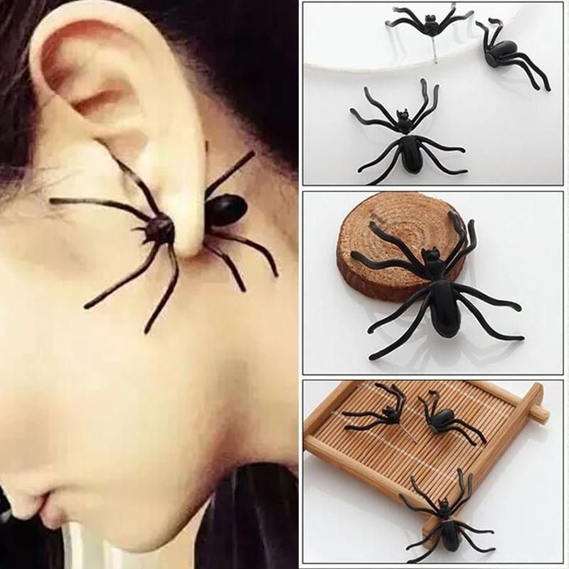 Black Spider Halloween Earrings, 2 Pieces - Image 4