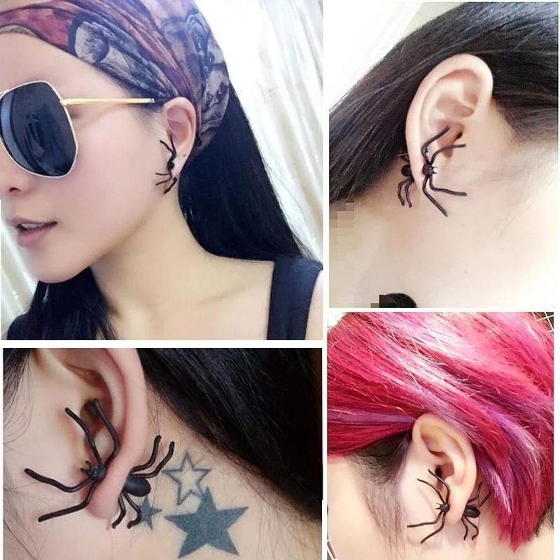 Black Spider Halloween Earrings, 2 Pieces - Image 5