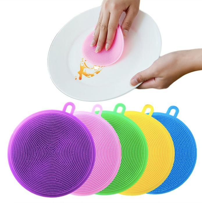 Silicone sponge for dishes, multi-color, with Magnic silicone dish sponge washing scrubber - Image 1