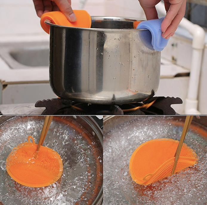 Silicone sponge for dishes, multi-color, with Magnic silicone dish sponge washing scrubber - Image 4