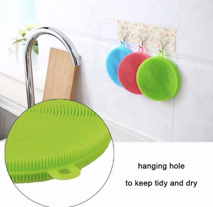 Silicone sponge for dishes, multi-color, with Magnic silicone dish sponge washing scrubber - Image 6
