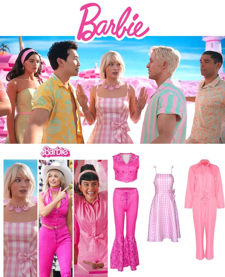Barbie Jumpsuit Costume Light Pink, Size S for Halloween Cosplay - Image 6
