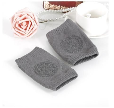 1 Pair - Baby Knee Pads, Anti-Slip Crawling Cuff for Kids, Dark Gray - Image 2