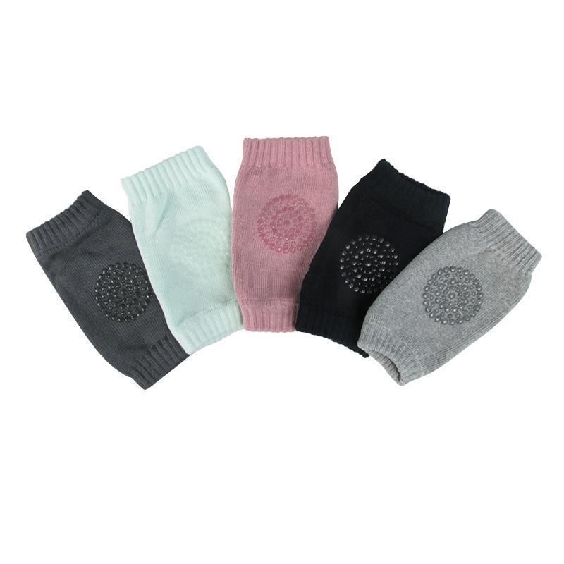1 Pair - Baby Knee Pads, Anti-Slip Crawling Cuff for Kids, Dark Gray - Image 4