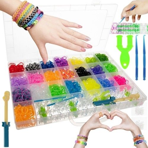 4400pcs DIY Loom Bands Rubber Band Kit, MultiColor - Image 1