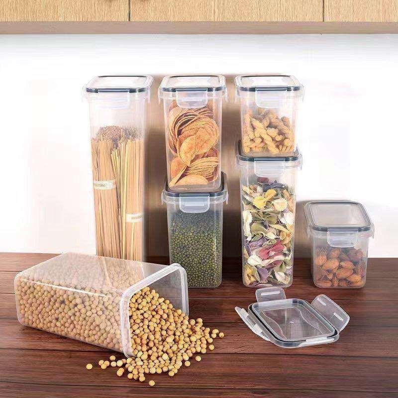 14-Pack Airtight Storage Containers for Organized Pantry, Transparent - Image 6