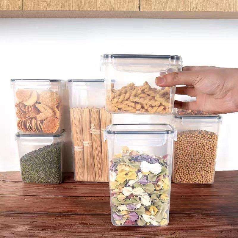 14-Pack Airtight Storage Containers for Organized Pantry, Transparent - Image 7