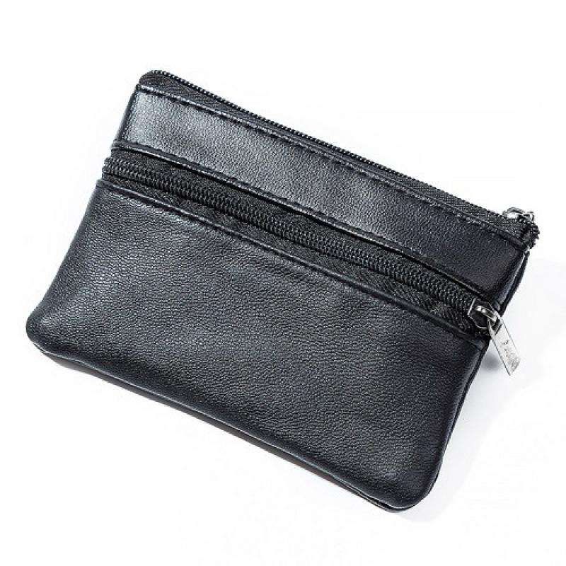 Small Wallet with Zipper Card Holder, Black - Image 2