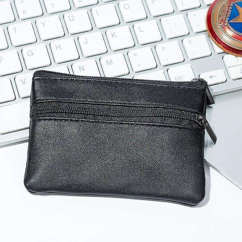 Small Wallet with Zipper Card Holder, Black - Image 5