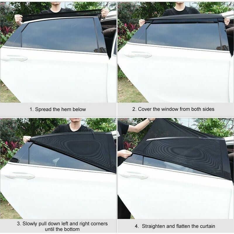 2 Pack Car Window Sunshades Interior Accessories - Image 3
