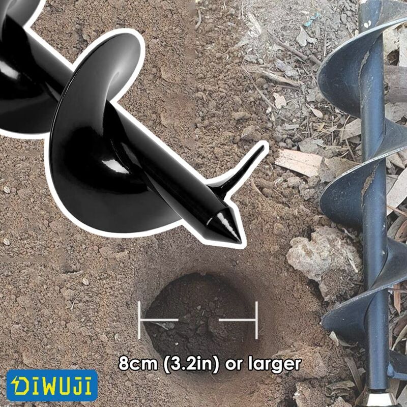 Garden Auger Drill Bit Stainless Steel Hex Shank Planting Tool for Flowers Trees and Shrubs, 8 x 25cm - Image 3