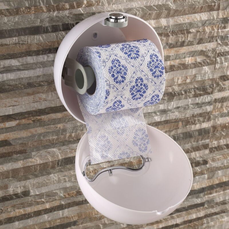 Waterproof Punch Free Candy Ball Toilet Paper Holder Plastic Bathroom Roll and Towel Holder Multicolor, 18.5cm Diameter - Image 2